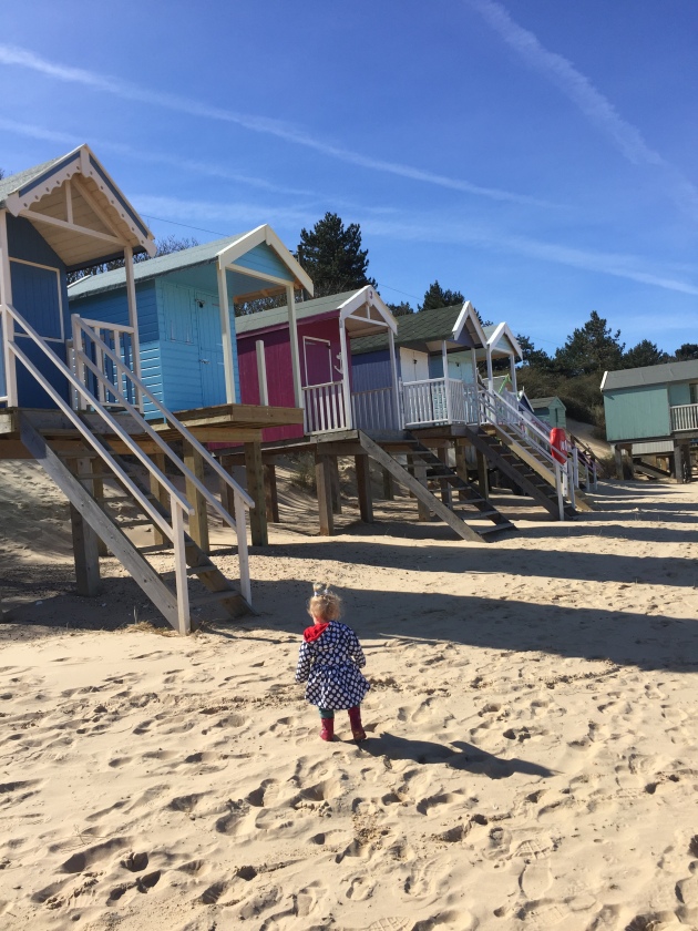 Felicity and beach huts